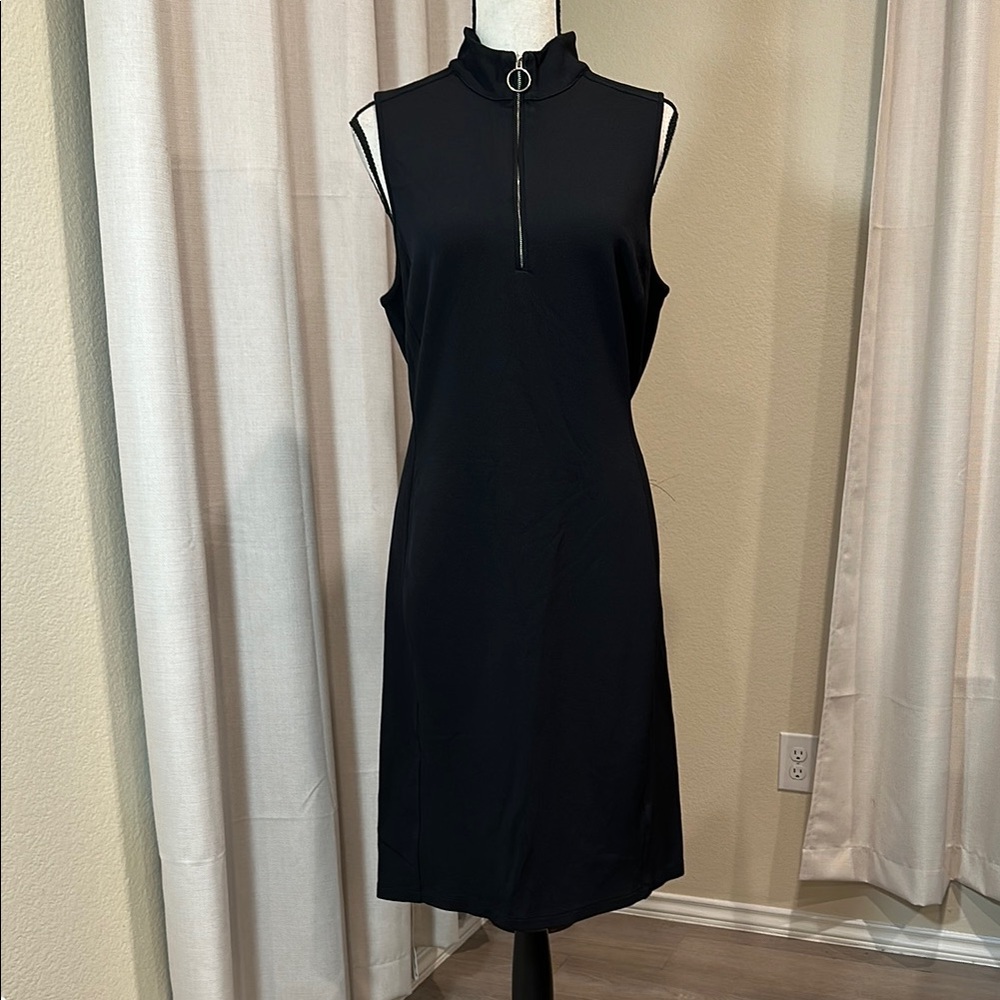 Lauren Ralph Lauren Sleeveless Black Midi Dress.
